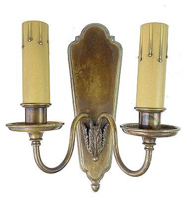 Antique Cast Bronze Wall Light Fixture or Sconce - Circa 1920