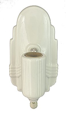 Antique Porcelain Wall Light Sconce Fixture - Circa 1920