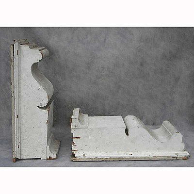 Antique Pair of Wooden Corbels
