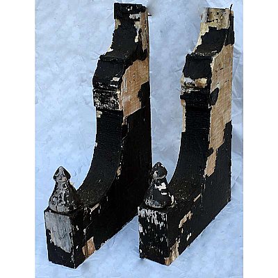 Antique Exterior Pine Wooden Corbels