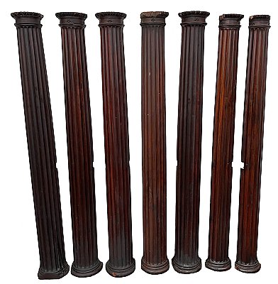 Antique Mahogany Interior Columns and Pilasters - Sold Each - Circa 1880