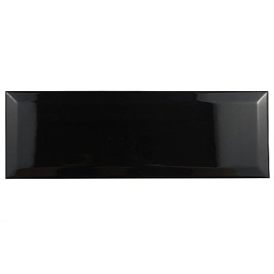 Santorini Loft Nero 4" x 11-7/8" Ceramic Tile - Wall Use Only - Black - Per Case of 34 -  12.17 Square Feet