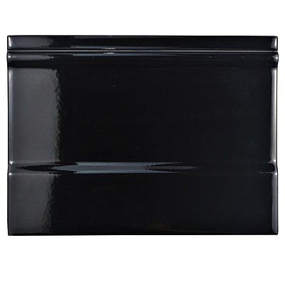 Santorini Nero 5-7/8" x 7-7/8" Zocalo Structural Base Ceramic Trim  Tile - Black - Per Piece - .33 Square Feet