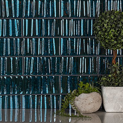 Joliet Prisma Sapphire 3" x 12" Ceramic Wall Tile -42 Tiles Per Case - 10.92 Sq. Ft.