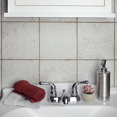 Aevum White 7-7/8" x 7-7/8" Ceramic Tile - Per Case of 25 Tile - 11 Sq. Ft. Per Case