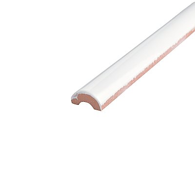 Bordon Blanco Moldura 1" x 7-7/8" Ceramic Pencil Wall Trim Liner Tile - Sold Per Tile - 0.05 Square Feet