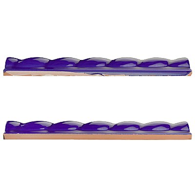 Trenza Grand Cobalto Moldura 2" x 7-7/8" Ceramic Rope Wall Trim Tile - Sold by the individual piece