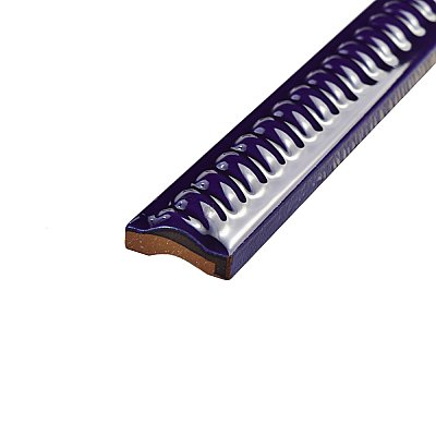 Trenza Cobalto Moldura 1" x 7-7/8" Ceramic Rope Pencil Wall Trim Tile - Sold by the individual piece