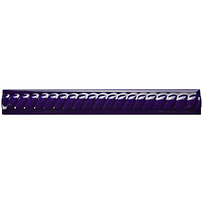 Trenza Cobalto Moldura 1" x 7-7/8" Ceramic Rope Pencil Wall Trim Tile - Sold by the individual piece