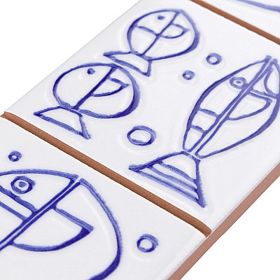 Captain Aquatico White 2" x 7-7/8" Ceramic Wall Trim Tile - Sold by the individual piece