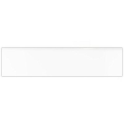 Battiscopa Glossy White 3" x 13" Ceramic Wall Bullnose Trim Tile - Sold by the individual piece