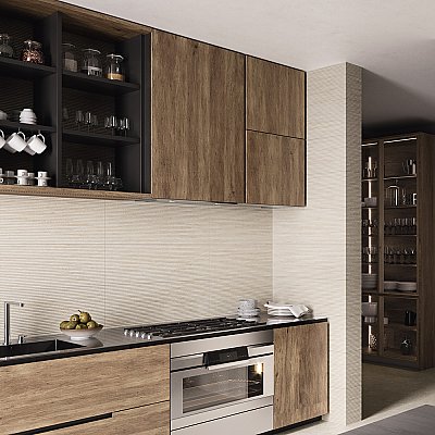 Larchwood Maple 15-3/4" x 47-1/4" Ceramic Wall Tile - 3 Tiles Per Case - 15.6 Sq. Ft.