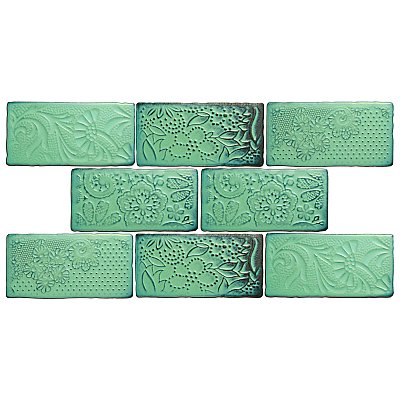 Antic Feelings Lava Verde 3" x 6" Ceramic Wall Tile - Sold Per Case of 32 - 4.38 Square Feet