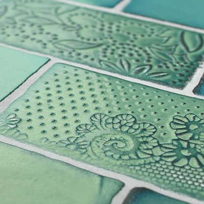 Antic Feelings Lava Verde 3" x 6" Ceramic Wall Tile - Sold Per Case of 32 - 4.38 Square Feet