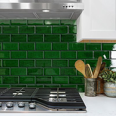 Viva Antic Verde 3" x 6" Ceramic Wall Tile - Sold Per Case of 32 - 4.16 Square Feet