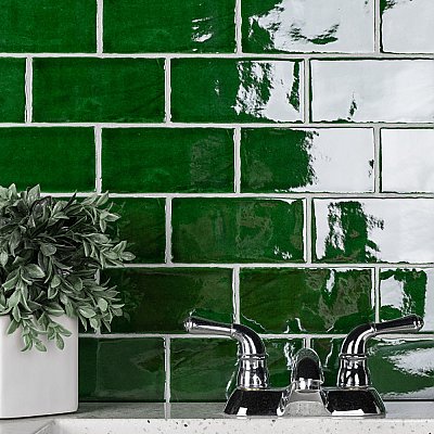 Viva Antic Verde 3" x 6" Ceramic Wall Tile - Sold Per Case of 32 - 4.16 Square Feet