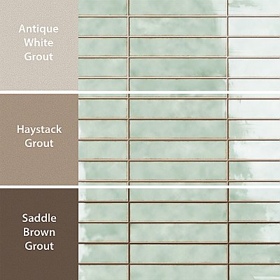 Hudson Studio Soho Brick Mint 1-7/8" x 9-3/4" Ceramic Wall Tile - 48 Tiles Per Case - 6.24 Square Feet