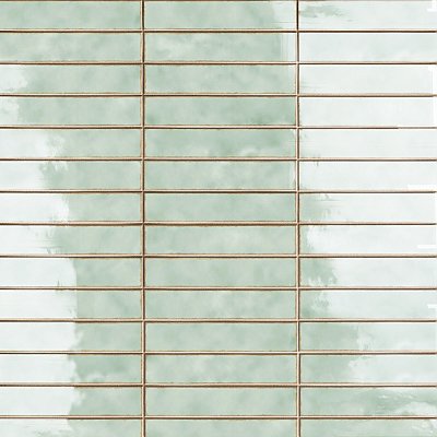 Hudson Studio Soho Brick Mint 1-7/8" x 9-3/4" Ceramic Wall Tile - 48 Tiles Per Case - 6.24 Square Feet