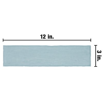 Castillo Sky 3" x 12" Subway Ceramic Wall Tile - 5.72 Sq. Ft. Per Case - 22 Tile Per Case