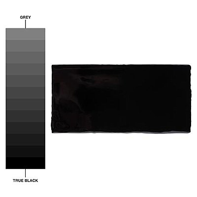 Castillo Gloss Black 3" x 6" Subway Tile - Sold Per Case of 44 Tile - 5.72 Square Feet