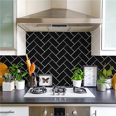 Castillo Matte Black 3" x 6" Subway Tile - Sold Per Case of 44 Tile - 5.72 Square Feet