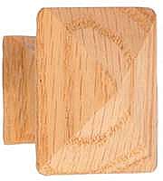 Square Oak Knob Large