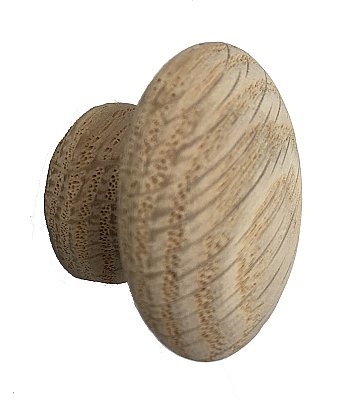Oak Cabinet Knob - 1" Diameter
