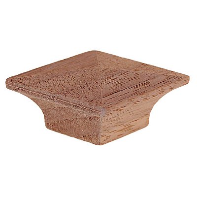 Arts & Crafts Diamond Pyramid Walnut Cabinet Knob - 2-1/4" X 1-1/2"