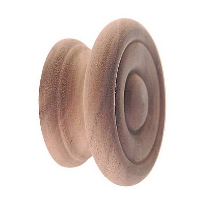 Turned Walnut Wood Knob - Medium