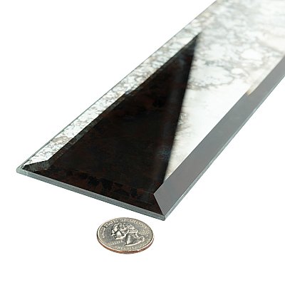 Lustre Beveled Antique Mirror 3" x 12" Glass Wall Tile - 40 Tiles Per Case - 10.4 Sq. Ft.