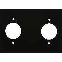 Polished Chrome Two Locking 40 amp Outlets / Three Gang