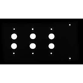 Oil Rubbed Bronze Forged Switchplate: Triple Pushbutton / Single Blank