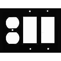 Oil Rubbed Bronze Forged Switchplate: Single Duplex / Double GFCI