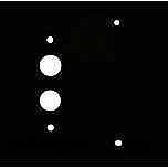 Matte Black Stamped Pushbutton / Blank Switchplate / Cover Plate