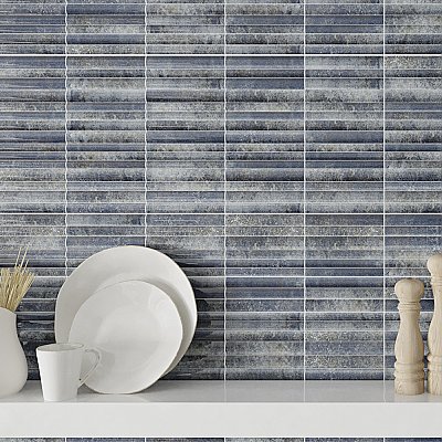Rubik Azul 5-7/8" x 11-3/4" Ceramic Wall Tile - 22 Tiles Per Case - 10.78 Sq. Ft.