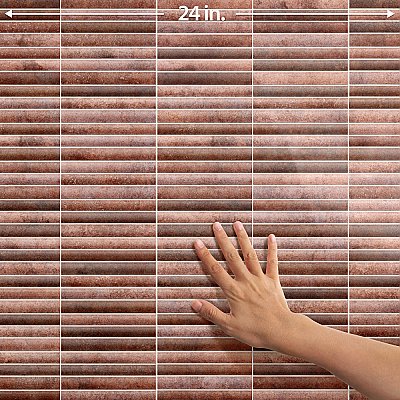 Rubik Garnet 5-7/8" x 11-3/4" Ceramic Wall Tile - 22 Tiles Per Case - 10.78 Sq. Ft.