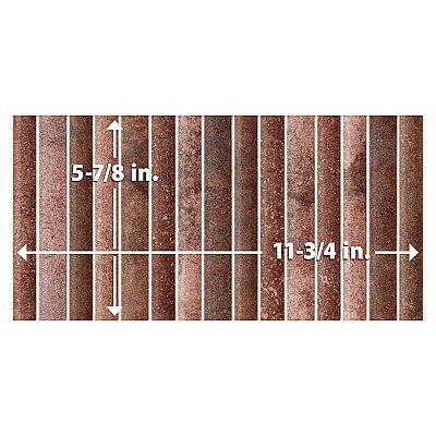 Rubik Garnet 5-7/8" x 11-3/4" Ceramic Wall Tile - 22 Tiles Per Case - 10.78 Sq. Ft.