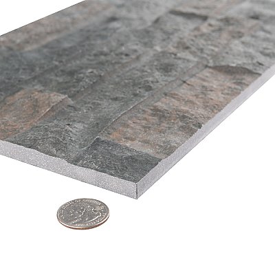 Irazu Antracita 7-7/8" x  23-1/2" Porcelain Wall Tile - 7 Tiles Per Case - 9.03 Sq. Ft.