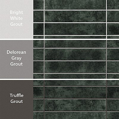 Menorca Black 2-1/2" x 12-7/8"   Ceramic Wall Tile - 28 Tiles Per Case - 6.44 Square Feet
