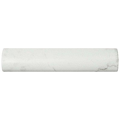 Classico Carrara Matte Pencil Bullnose 1-1/4" x 6" Ceramic Wall Trim - Marble Look-  Sold Per Piece - .06 Square Feet Per Piece