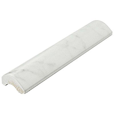 Classico Carrara Matte Pencil Bullnose 1-1/4" x 6" Ceramic Wall Trim - Marble Look-  Sold Per Piece - .06 Square Feet Per Piece