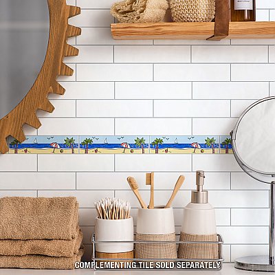 Captain Beachy 2" x 7-7/8" Ceramic Wall Trim Tile - Sold by the individual piece