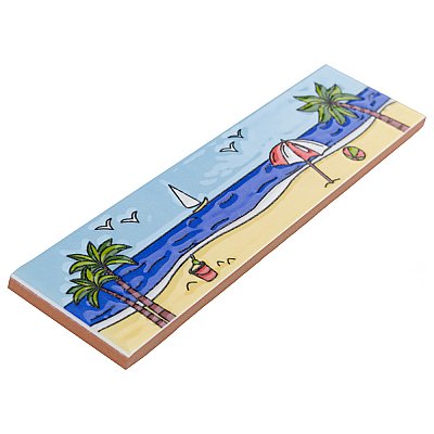 Captain Beachy 2" x 7-7/8" Ceramic Wall Trim Tile - Sold by the individual piece
