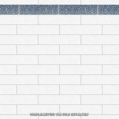 Captain Riptide Glacier Blue 2" x 7-7/8" Ceramic Wall Trim Tile - Sold by the individual piece