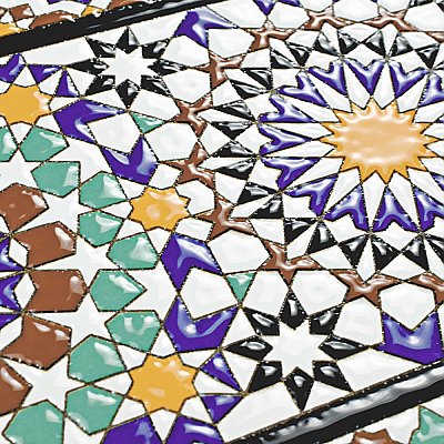Sevillano Andalusia Cenefa 7-7/8" x 7-7/8" Ceramic Wall Border Tile - Sold Individually