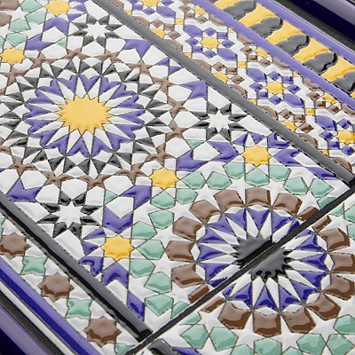 Sevillano Andalusia Cenefa 7-7/8" x 7-7/8" Ceramic Wall Border Tile - Sold Individually