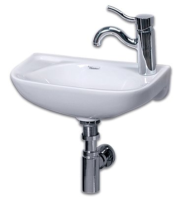 Isabella Collection Small 17" Wall Mount Basin - Right or Left Mounting