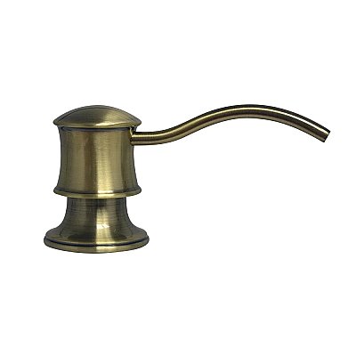 Solid Brass Soap or Lotion Dispenser - Antique Brass