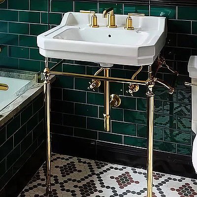 Victoriahaus Bathroom 24" Console  Sink - Metal Console - Multiple Finishes