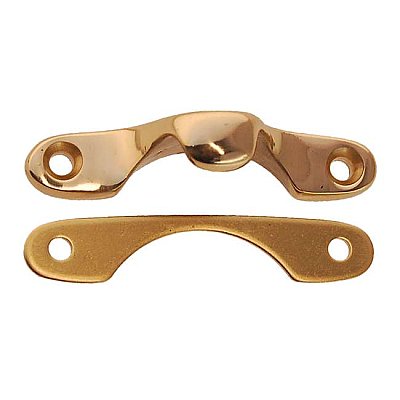Narrow Replacement Strike/Keeper for Sash Locks - Polished Lacquered Brass